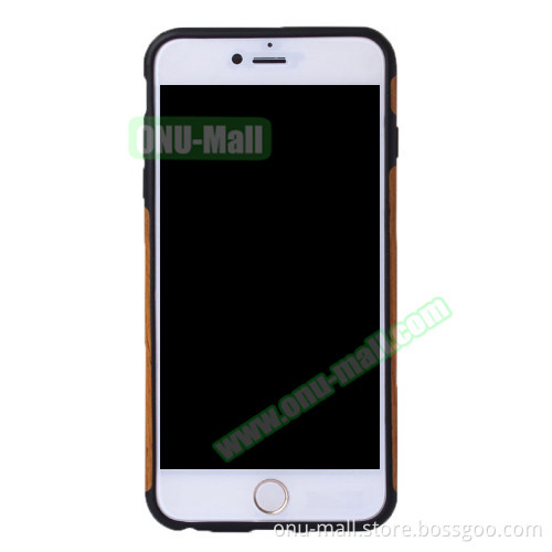 2016 Hot Wood Paste Skin TPU Case for iPhone 6 6s, Wood Back Cover Case for iPhone 6